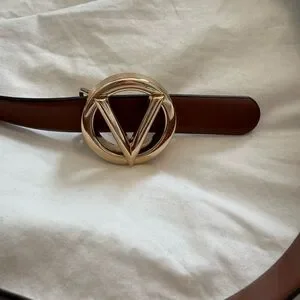 Valentino Brown Belt with Gold Accent Valentino | Accessories | Valentino Brown Belt With Gold  main image 2